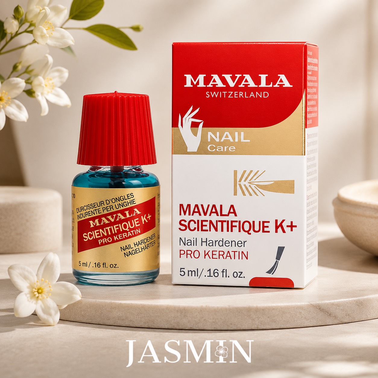 خرید محلول تقویتکننده ناخن ماوالا Scientifique K+ خرید محلول تقویتکننده و سختکننده ناخن ماوالا Mavala Scientifique K+ حجم 5 میل، مناسب ناخنهای ضعیف، شکننده و لایهلایه، حاوی Pro Keratin برای کمک به استحکام ناخن.