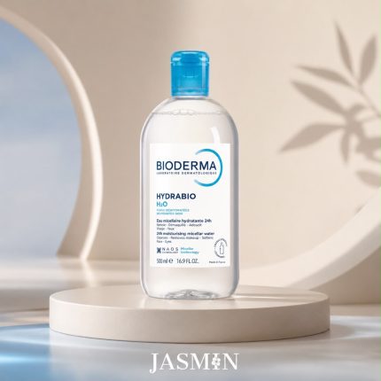 خرید میسلار واتر Bioderma Hydrabio H2O حجم 500 میل؛ پاک‌کننده ملایم آرایش، آلودگی و ضدآفتاب مناسب پوست کم‌آب و دهیدراته، با حس سبکی و لطافت روی پوست.